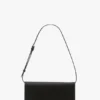 202 clutch bag in black leather