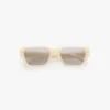 Acetate sunglasses in ivory marble