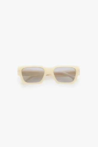 Acetate sunglasses in ivory marble