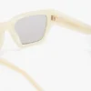 Acetate sunglasses in ivory marble