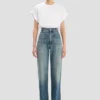 Alina stretch jean in worn blue wash
