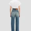 Alina stretch jean in worn blue wash