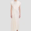 Aria midi dress in ivory