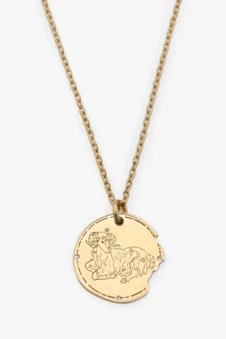 Aries zodiac necklace