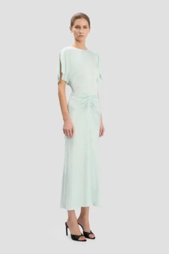 Bela midi dress in aquamarine