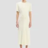 Bela midi dress in bright ivory