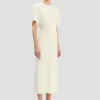 Bela midi dress in bright ivory