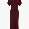 Bela midi dress in burgundy