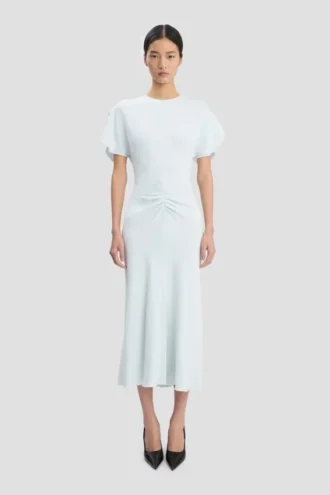 Bela midi dress in glacial blue