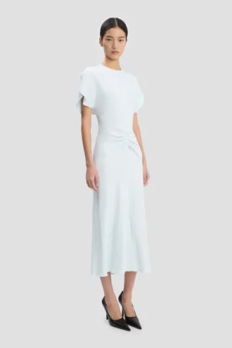 Bela midi dress in glacial blue