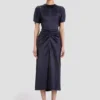 Bela midi dress in midnight