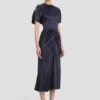 Bela midi dress in midnight