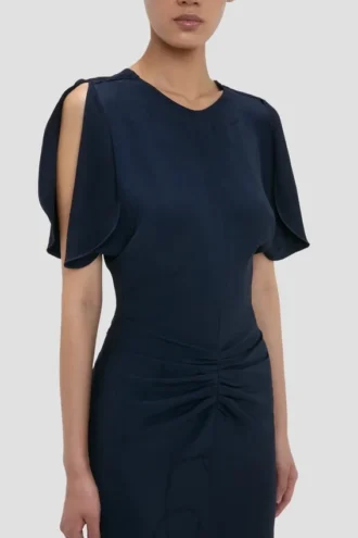 Bela midi dress in navy