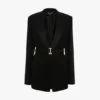 Belted tailored jacket in black