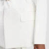 Belted tailored jacket in ivory