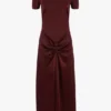 Blaire midi dress in cinnabar red