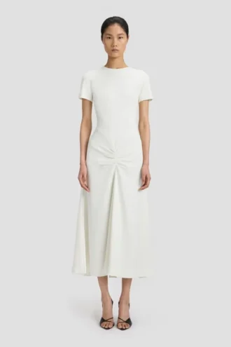 Blaire midi dress in ivory