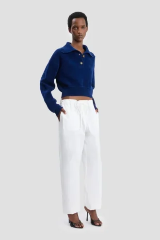 Cargo trouser in white