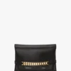 Chain pouch bag in black leather
