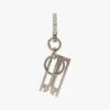 Charm keyring in silver
