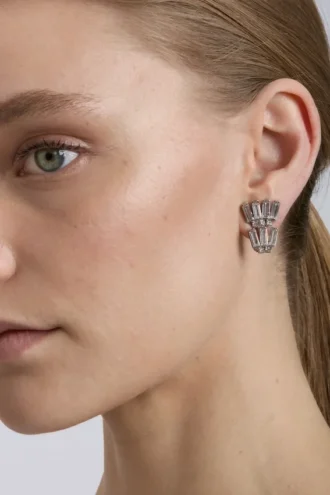 Crystal clip earrings