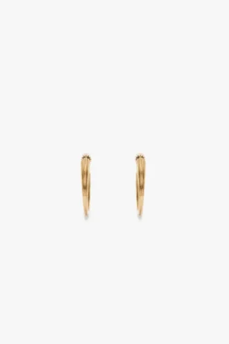 Cufflink earrings in light gold