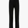 Curved leg trouser in black