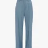 Curved leg trouser in cloud blue