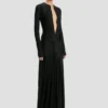 Cut-out gown in black