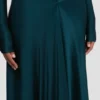 Cut-out gown in dark teal