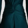 Cut-out gown in dark teal