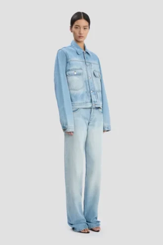 Denim trucker jacket in heritage blue