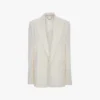 Detached lapel jacket in off-white