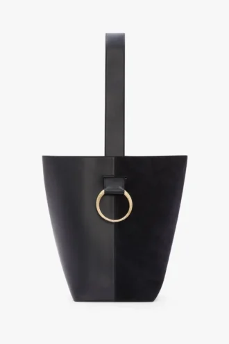 Dia bucket bag in navy leather