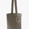 Dia bucket bag in pebble grey leather