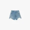 Distressed shorts in light blue wash