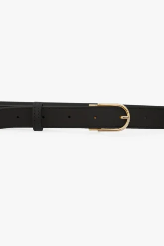 Dorian b finite belt in black soft leather