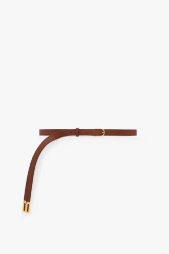 Dorian b finite belt in dark tan soft leather