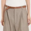 Dorian b finite belt in dark tan soft leather