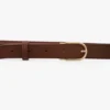 Dorian b finite belt in dark tan soft leather