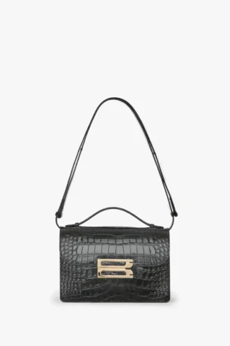 Dorian bag in embossed black leather