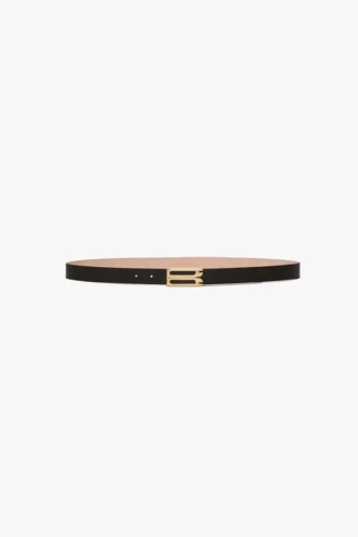 Dorian belt in black grained leather