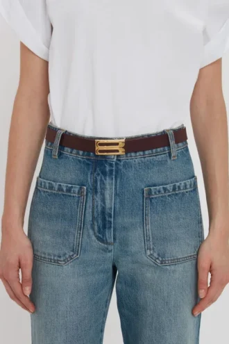 Dorian belt in burgundy leather