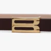 Micro dorian belt in burgundy leather