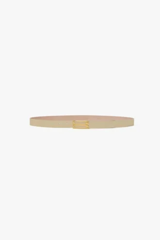 Dorian belt in ivory grained leather
