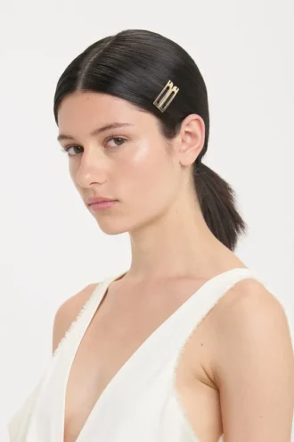 Dorian hair clip in light gold