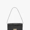 Dorian pochette in embossed black leather