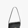 Dorian pochette in embossed black leather