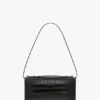 Dorian pochette in embossed black leather
