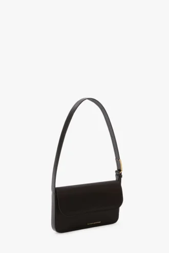 Dorian pocket bag in black satin